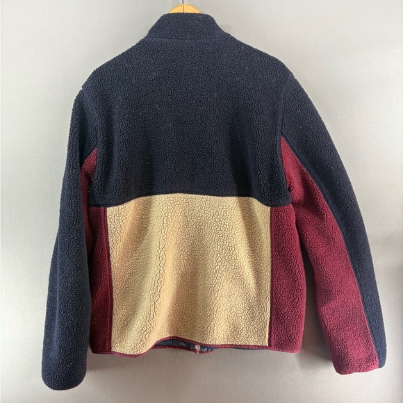 Marine Layer X Lost & Found Jacket Mens Large Colorblock Fleece Full Zip - Picture 6 of 8
